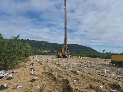 Santos inicia nova fase de obras de estação elevatória para ampliar proteção contra alagamento na ZN.