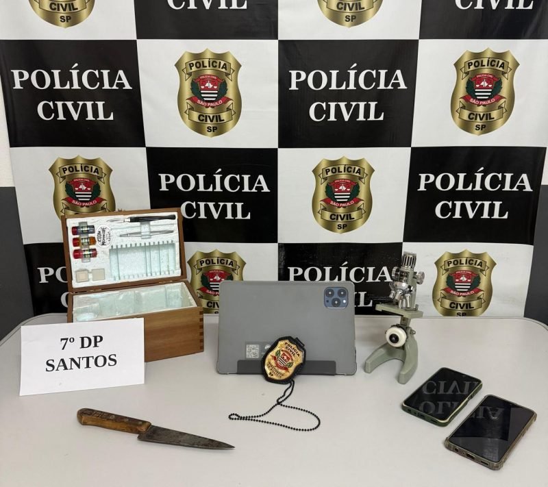 Homem é preso por roubo a residência e extorsão em Santos.