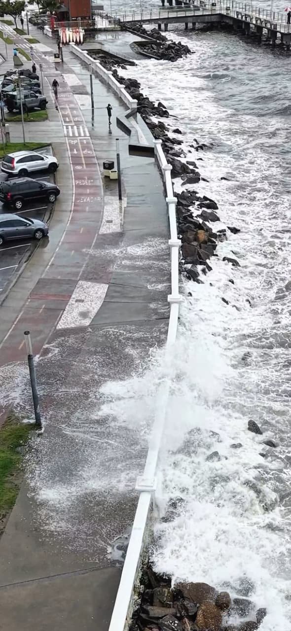 Previsão indica ressaca marítima e rajadas de vento de até 75 km/h neste fim de semana.