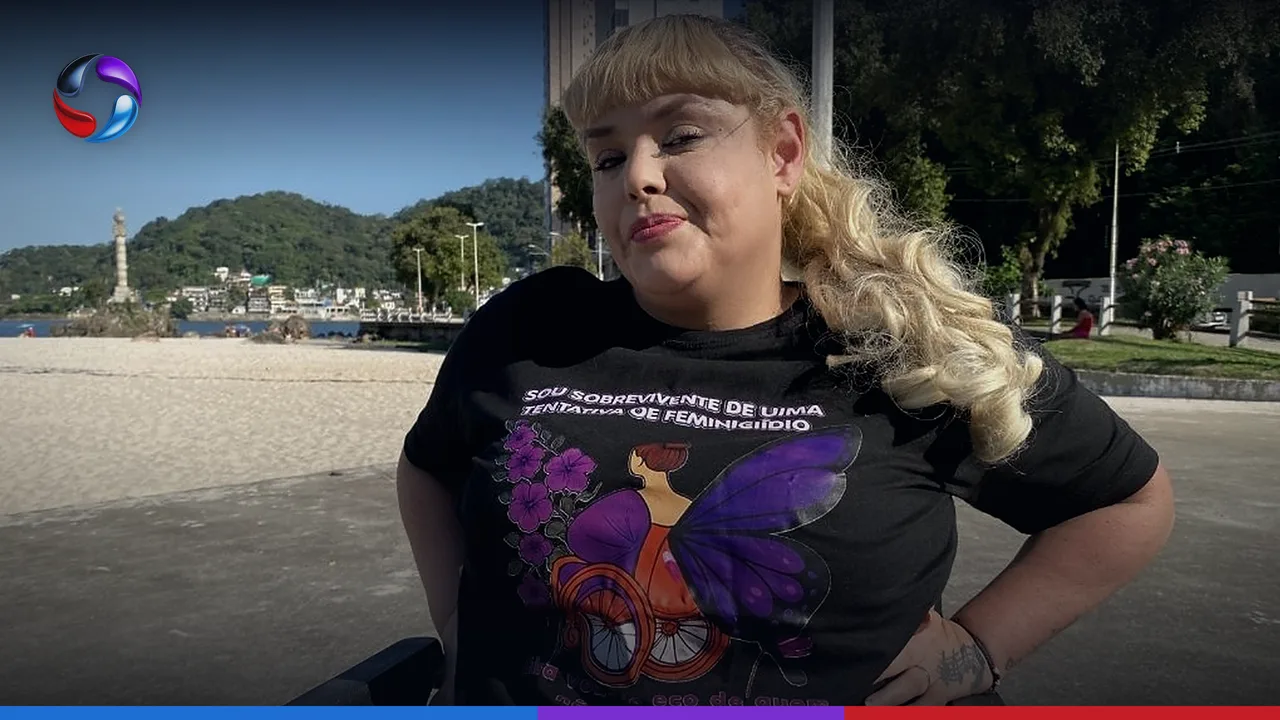 Após sobreviver a 5 tiros do ex, mulher de São Vicente transforma trauma em luta contra violência doméstica.