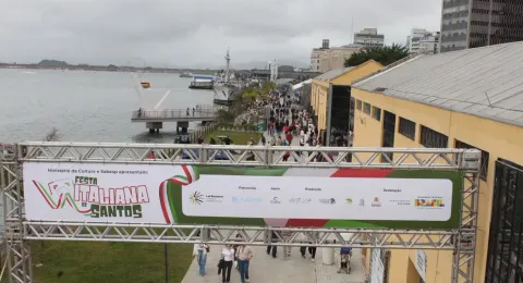 Festa Italiana agita Parque Valongo, em Santos, neste fim de semana (15 e 16).