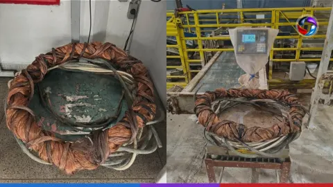 Homem é preso com 44 kg de fios de cobre furtados de empresa em Cubatão.
