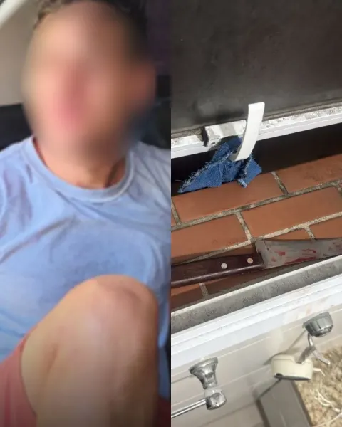 Homem suspeito de esfaquear a esposa e o filho em Santos é preso em Peruíbe.