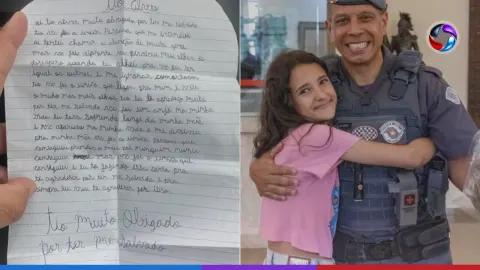 Menina sequestrada pelo pai reencontra PM que a salvou em PG