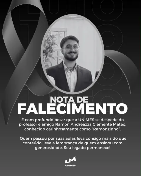 Professor da UNIMES morre e início das aulas do curso de Direito é suspenso.